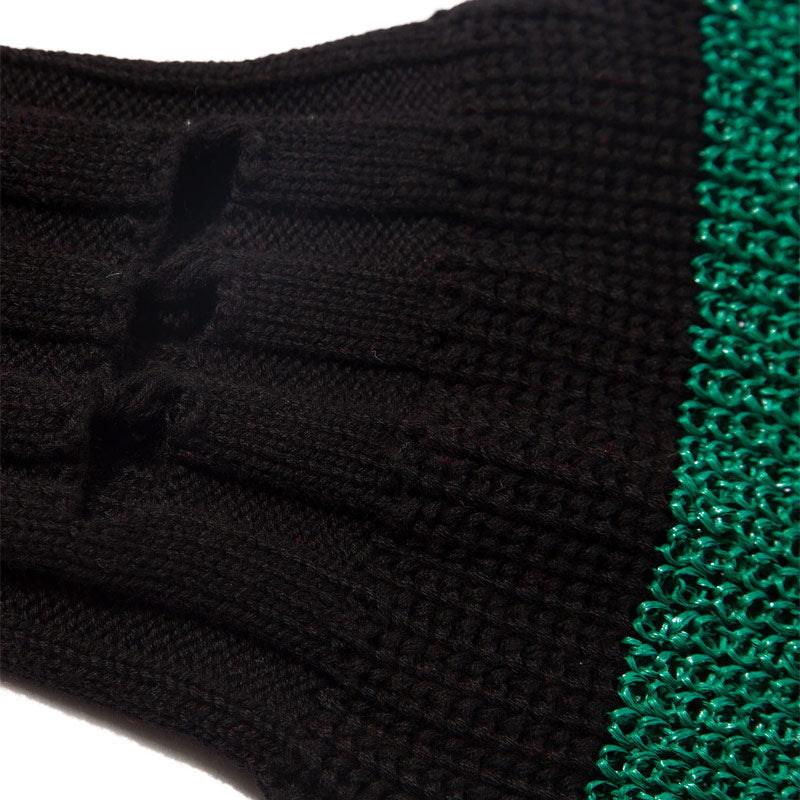 F/CE Border Crash Knit Black