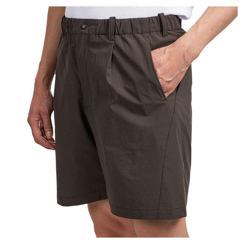 GOLDWIN | One Tuck Light Stretch Shorts Jet Brown