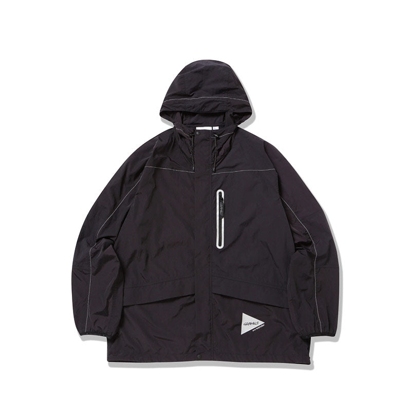Gramicci X And Wander Patchwork Wind Hoodie Black