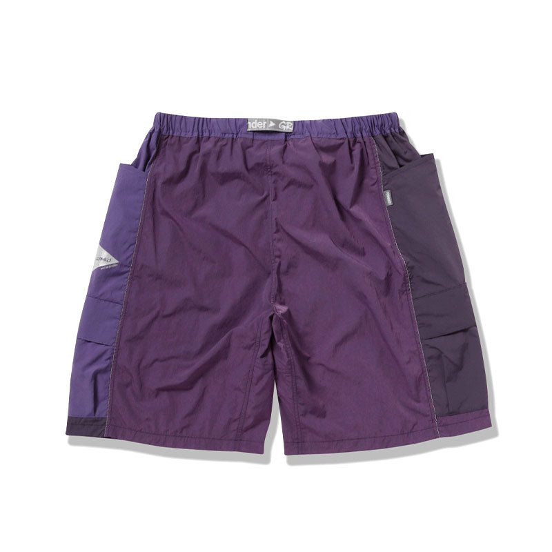 Gramicci X And Wander Women's Patchwork Wind Short Multi Purple