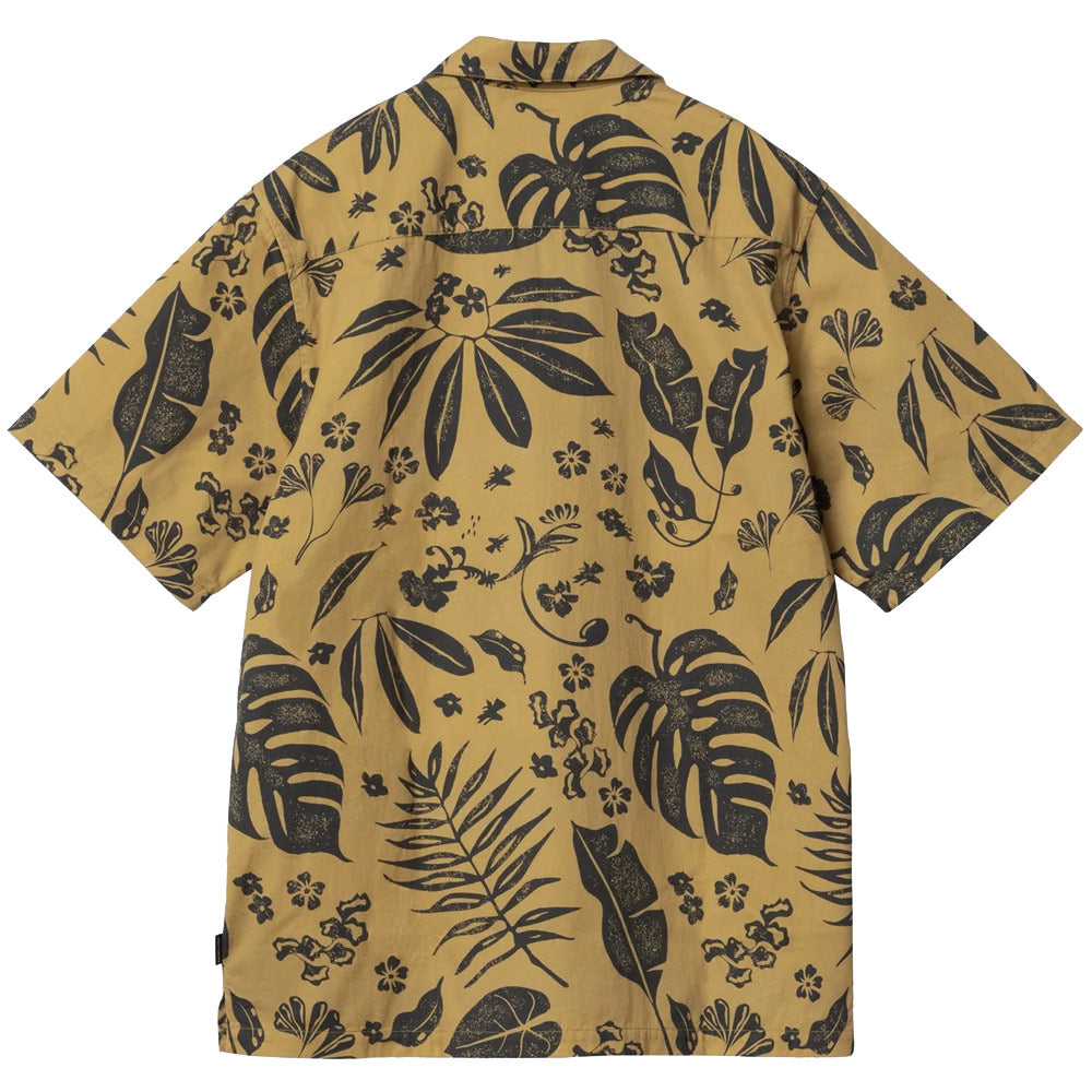 CARHARTT WIP | S/S Woodblock Shirt Woodblock Print / Bourbon