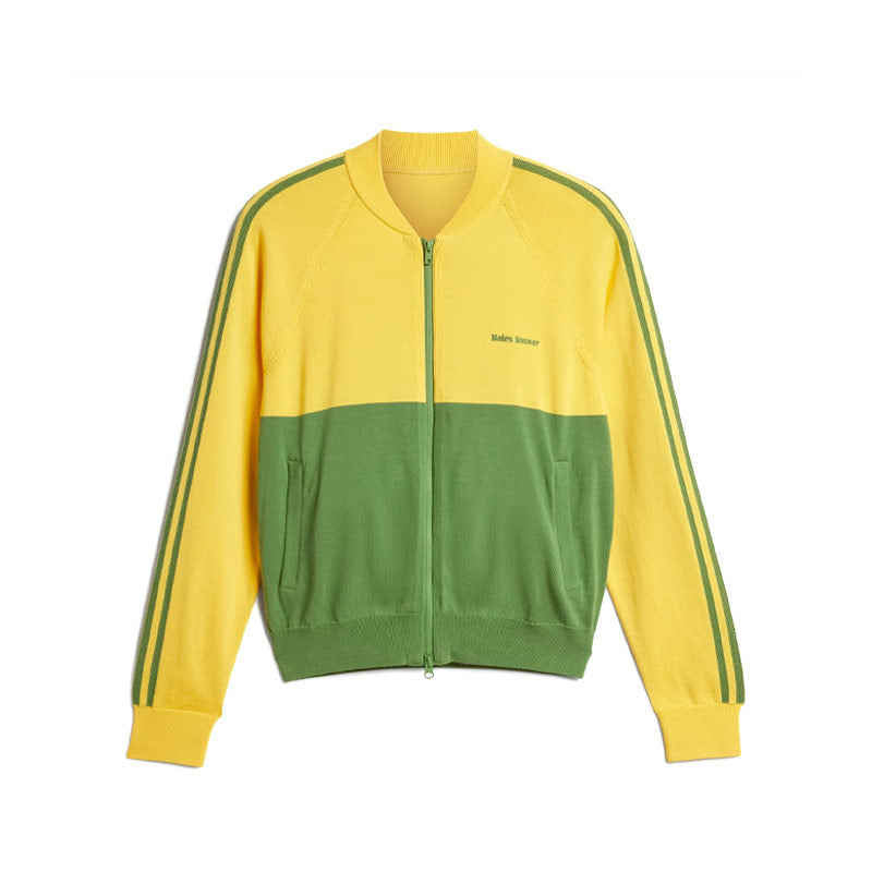 ADIDAS | Adidas X Wales Bonner  Nylon Knit Track Top Jacket Bold Gold / Crew Green