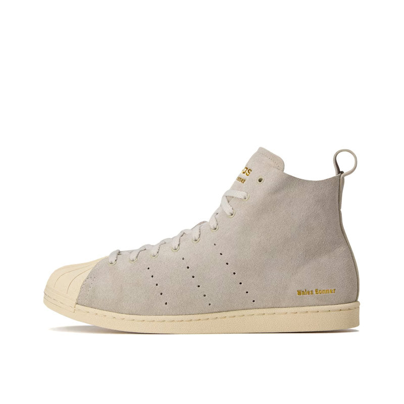 ADIDAS |Wales Bonner Superstar Hi Shoes Mist Stone / Wonder White / Gold Metallic