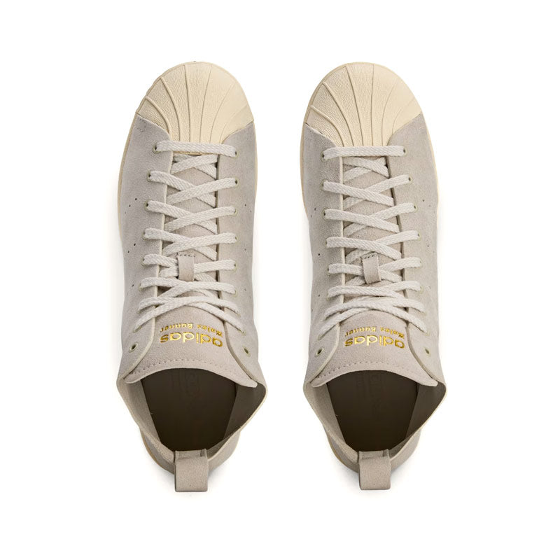 ADIDAS |Wales Bonner Superstar Hi Shoes Mist Stone / Wonder White / Gold Metallic