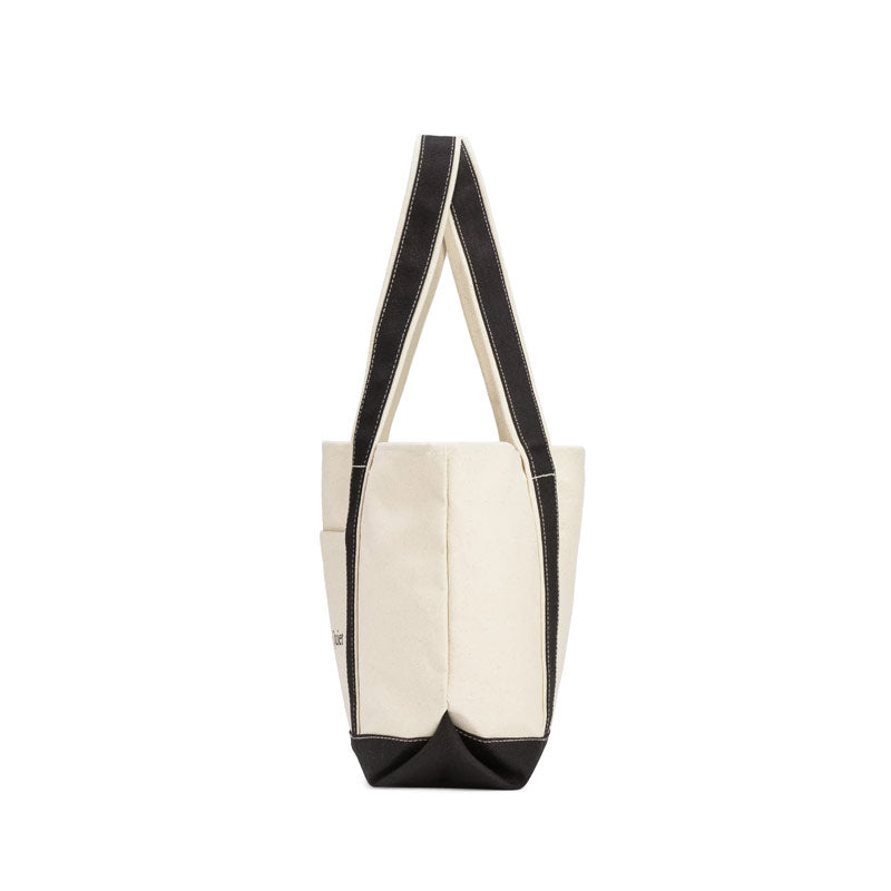 MUSEUM OF PEACE & QUIET Classic Wordmark Boat Tote Bag Black / Natural