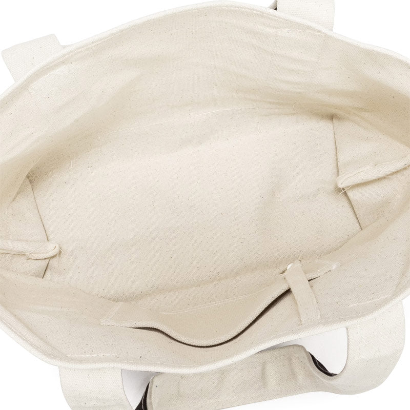 MUSEUM OF PEACE & QUIET Classic Wordmark Boat Tote Bag Black / Natural