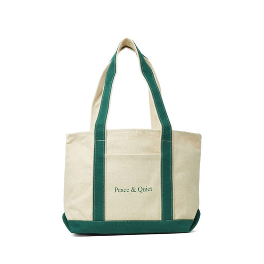 MUSEUM OF PEACE & QUIET Classic Wordmark Boat Tote Bag Forest / Natural