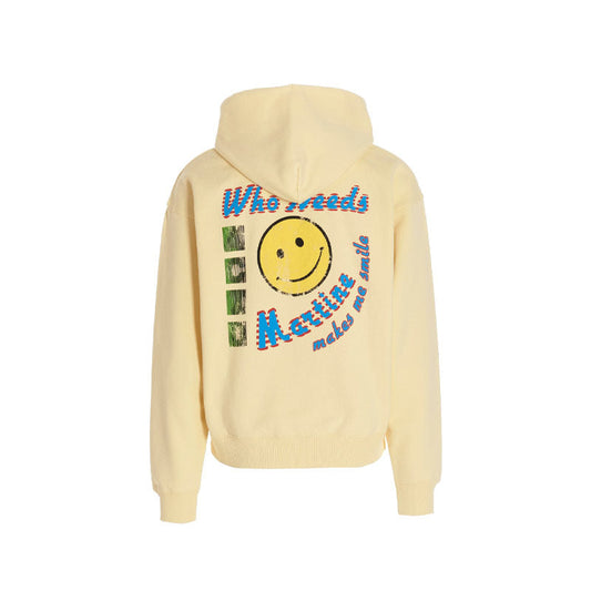 MARTINE ROSE Knitted Classic Hoodie Vanilla Acid
