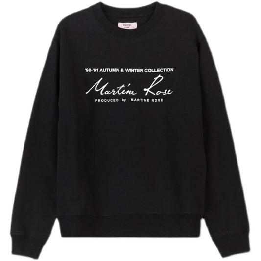 MARTINE ROSE Knitted Classic Crew Black