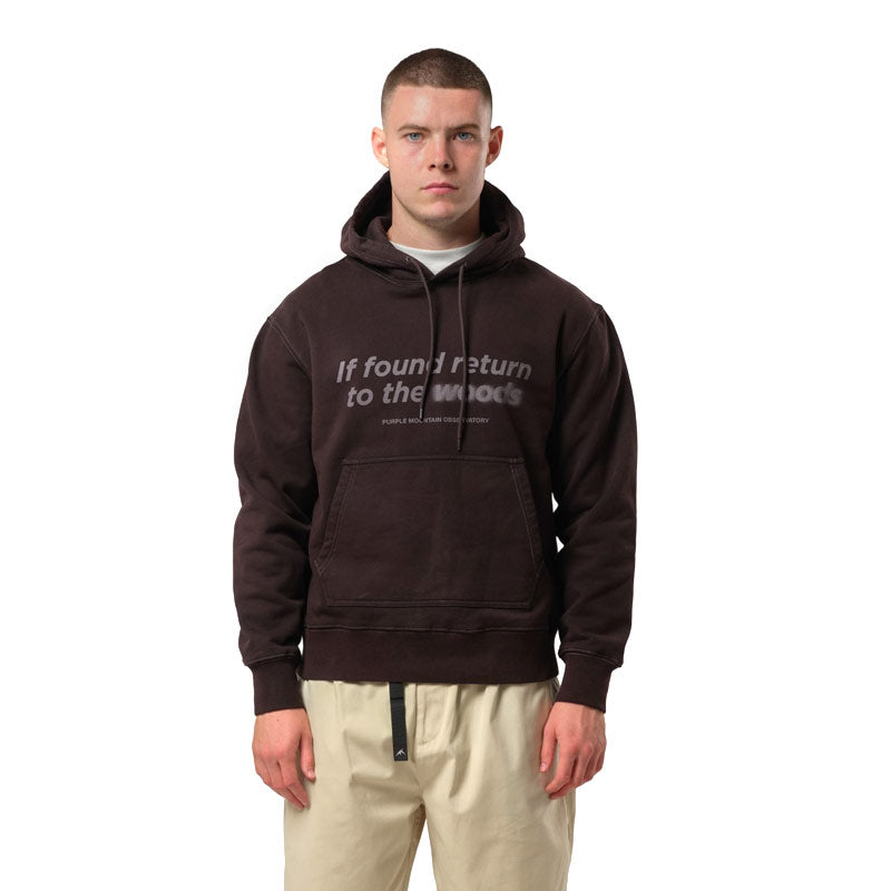 PURPLE MOUNTAIN OBSERVATORY | Garment Dye Hoody Chocolate