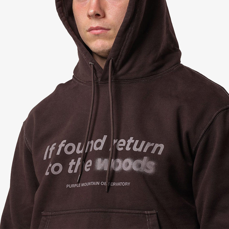 PURPLE MOUNTAIN OBSERVATORY | Garment Dye Hoody Chocolate