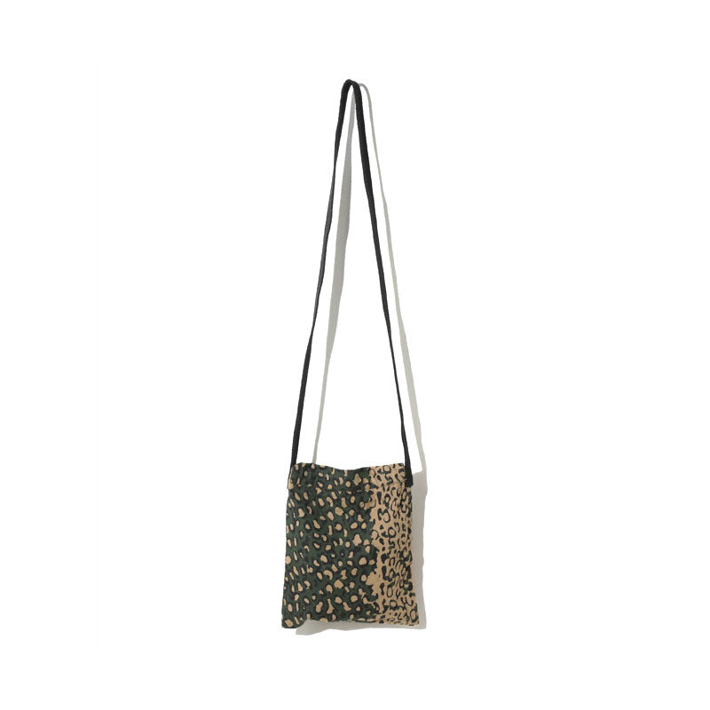 String Bag - Flannel Cloth / Printed Leopard