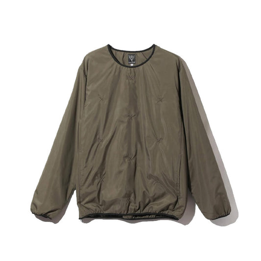 Filling Crew Neck Shirt - Poly Peach Taffeta Olive