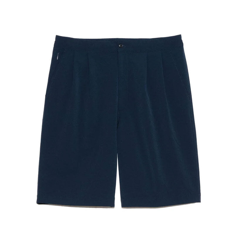 Alphadry Double Pleats Shorts Navy
