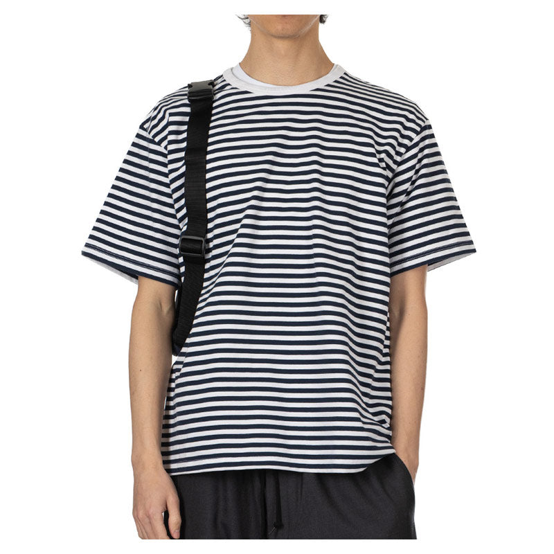 NANAMICA | Coolmax Stripe Jersey Tee Navy / White
