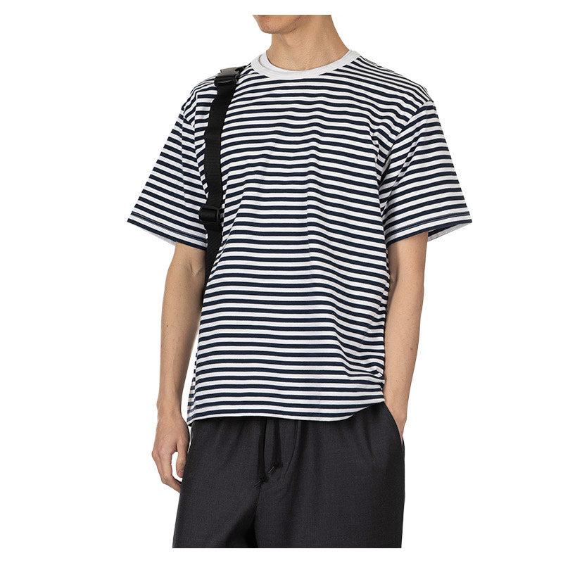 NANAMICA | Coolmax Stripe Jersey Tee Navy / White