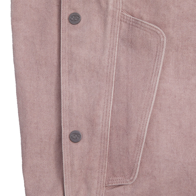 Cotton Washed Hoodie Jacket Ash Pink