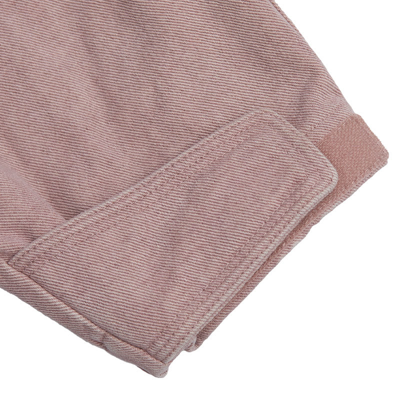 Cotton Washed Hoodie Jacket Ash Pink