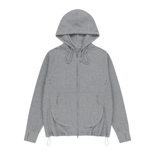 SAN SAN GEAR x Circuit Zip-Up Hoodie Melange Grey