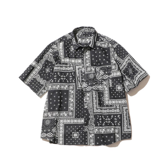 SOPHNET. S/S Regular Collar Baggy Shirt Black