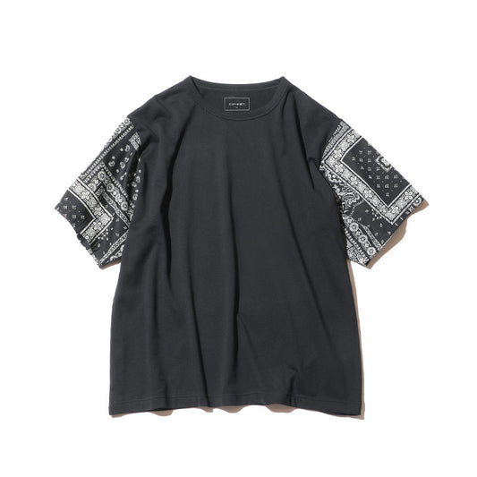 SOPHNET. Sleeve Bandana S/S Wide T-Shirt Black