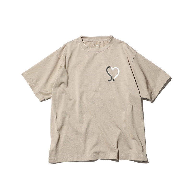 SOPHNET. Heart Wide T-Shirt Beige
