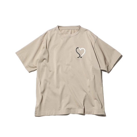 SOPHNET. Heart Wide T-Shirt Beige