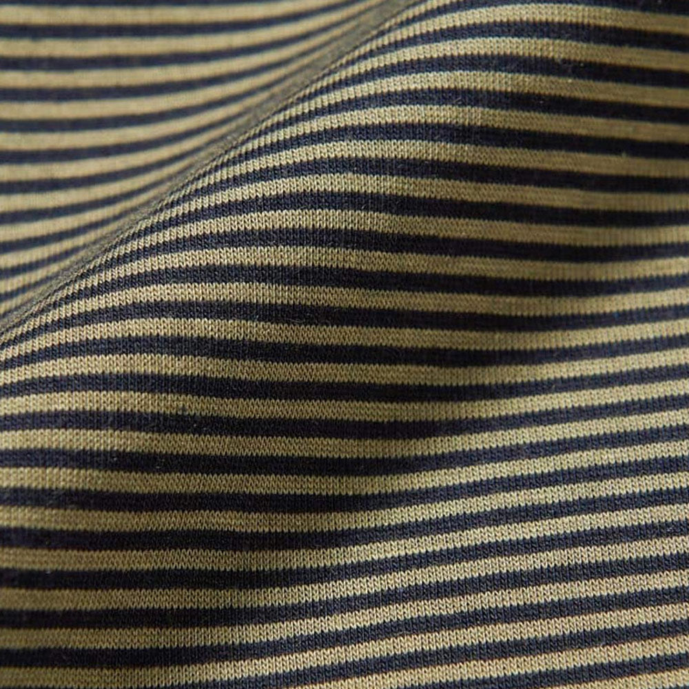SOPHNET.Albini Organic Border Polo Khaki