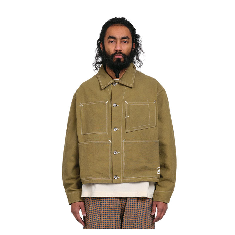 STORY MFG. | Post Jacket Olive Wonky-Wear