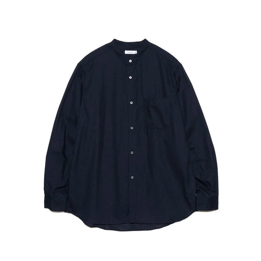 NANAMICA Band Collar Panama Shirt Navy