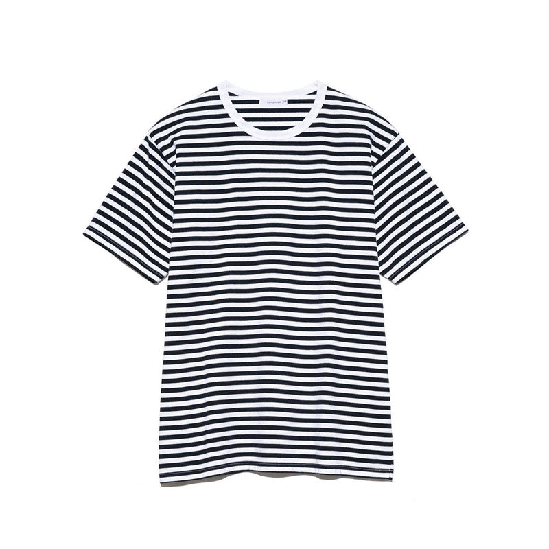 NANAMICA Coolmax Stripe Jersey Tee Black / White