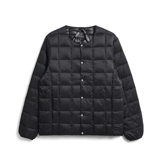 TAION Crew Neck Button Down Jacket Black