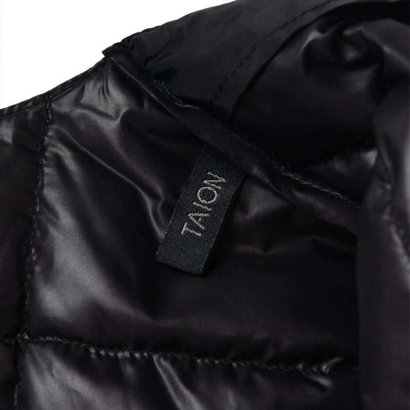 TAION Crew Neck Button Down Jacket Black
