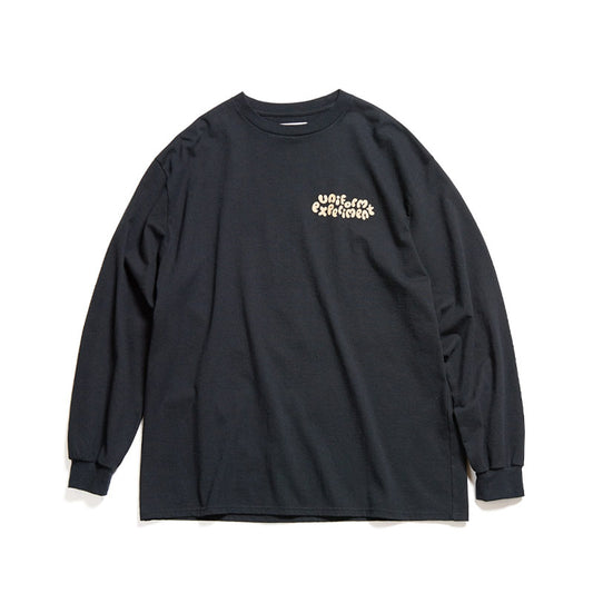 UNIFORM EXPERIMENT Insane L/S Baggy Tee* Black(Teddy)