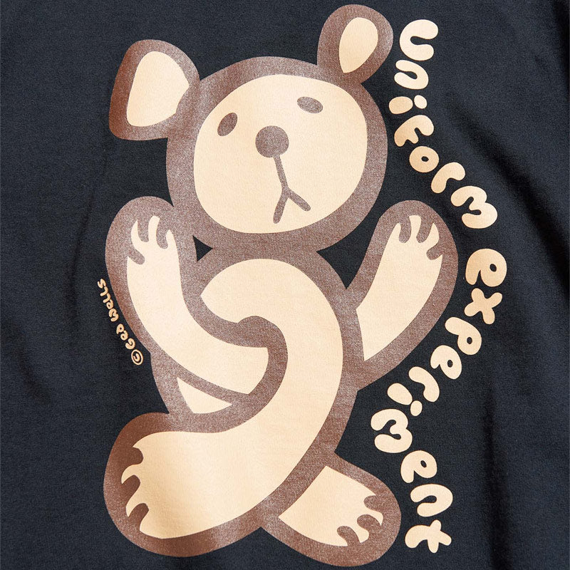 UNIFORM EXPERIMENT Insane L/S Baggy Tee* Black(Teddy)