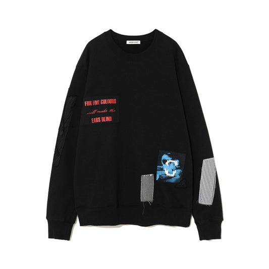 Patch-Detail Sweatshirt Black