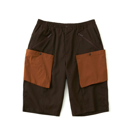 White Mountaineering Woven Stretch Cargo Short Pants Brown