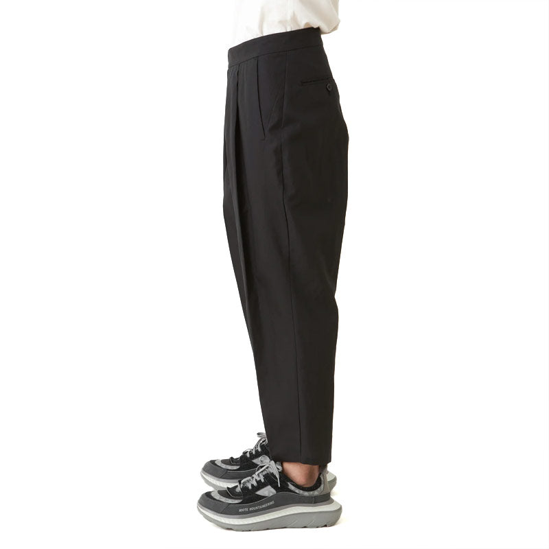 White Mountaineering Woven 1Tuck Tapered Pants Black
