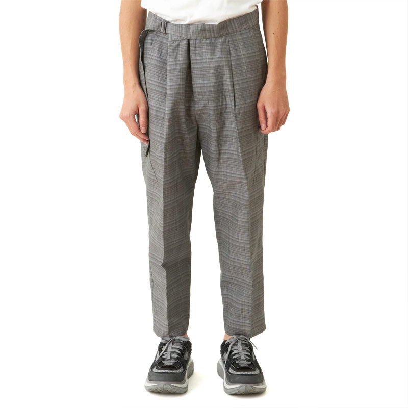 White Mountaineering Woven 1Tuck Tapered Pants Gray Check