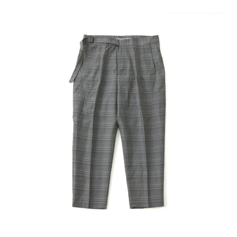 White Mountaineering Woven 1Tuck Tapered Pants Gray Check