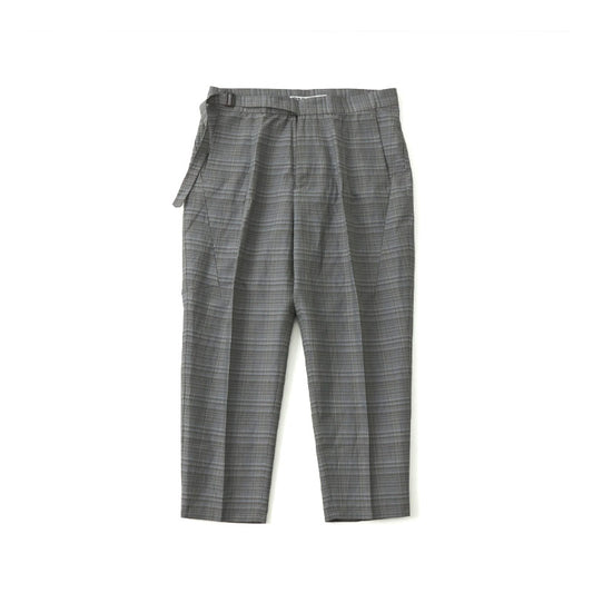 White Mountaineering Woven 1Tuck Tapered Pants Gray Check