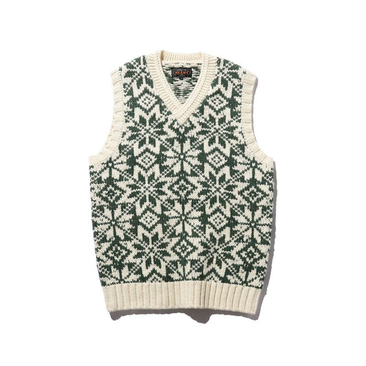 BEAMS PLUS | Snow Pattern Vest 3G Green