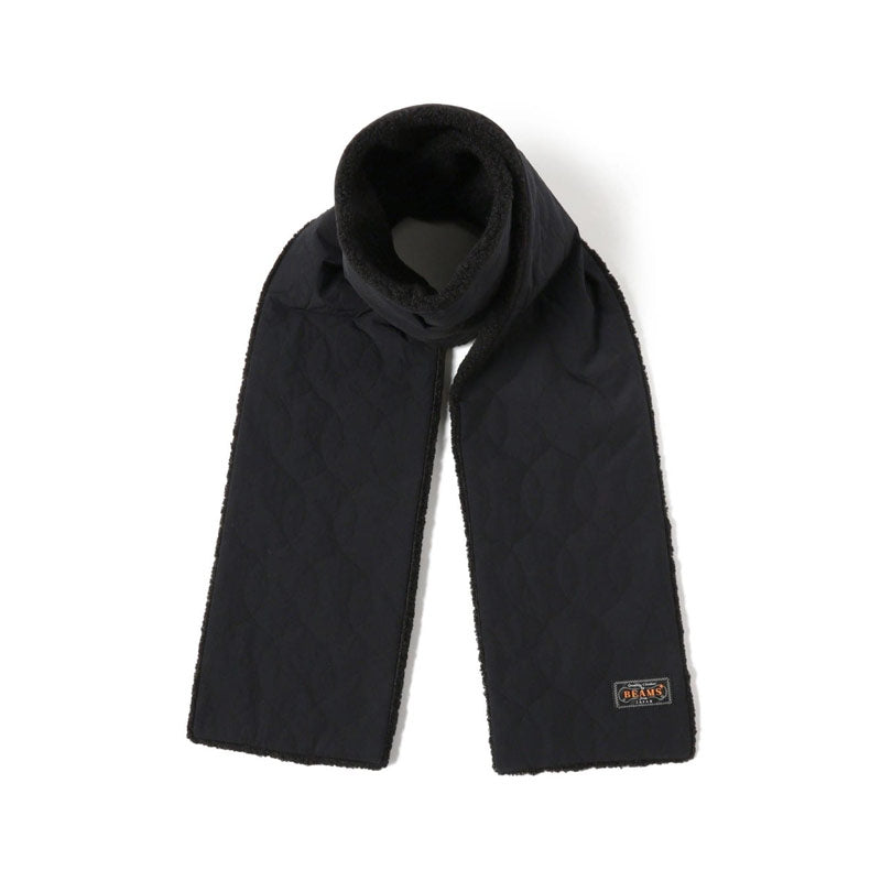 BEAMS PLUS | Muffler Boa Quilt Scarves Black