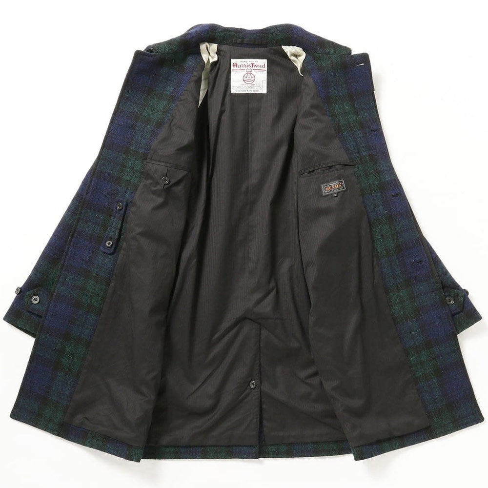 BEAMS PLUS | Bal Collar Coat Harris Tweed Black Watch