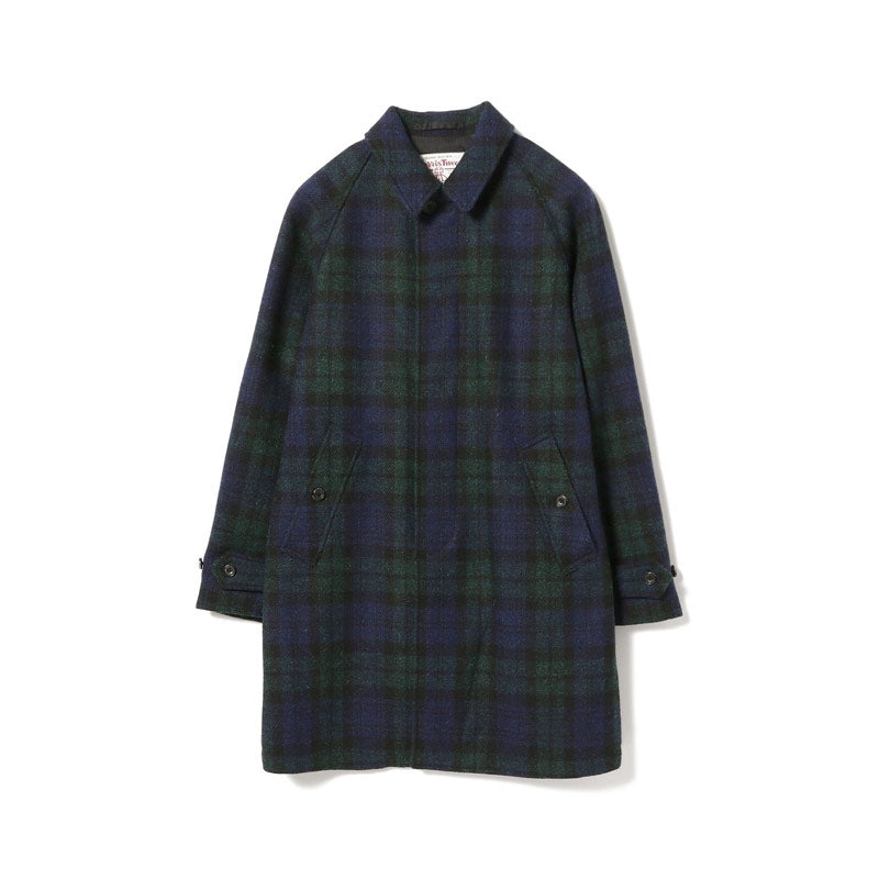 BEAMS PLUS | Bal Collar Coat Harris Tweed Black Watch