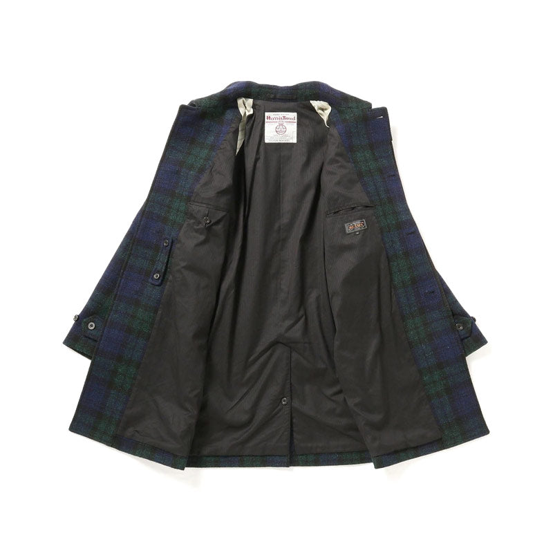 BEAMS PLUS | Bal Collar Coat Harris Tweed Black Watch