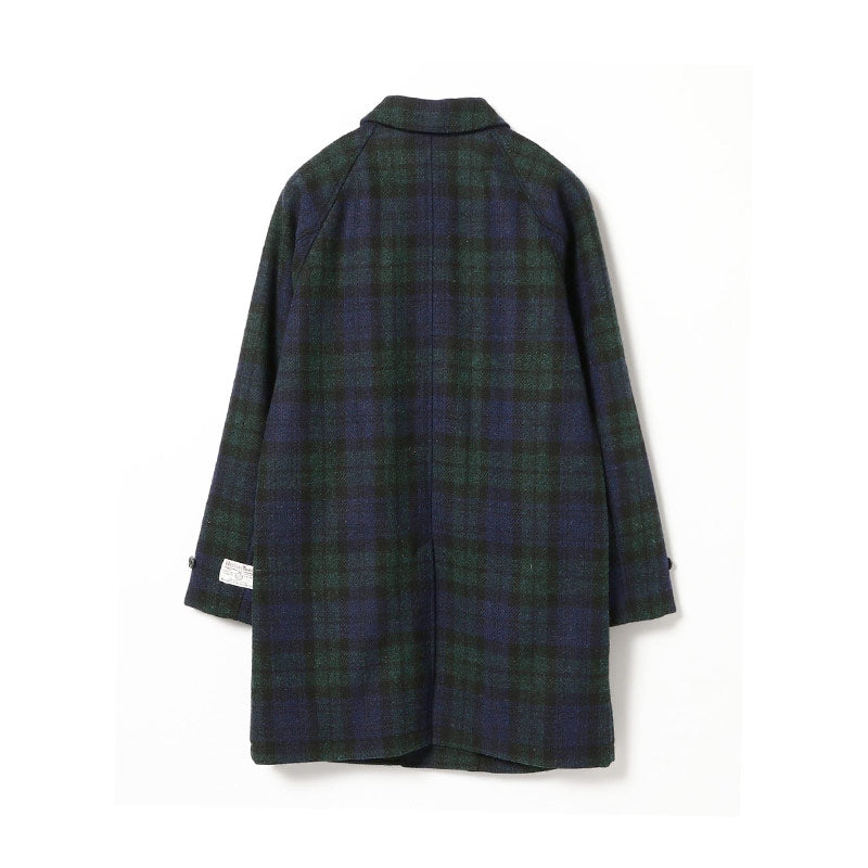 BEAMS PLUS | Bal Collar Coat Harris Tweed Black Watch