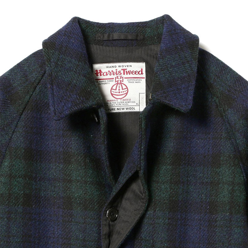 BEAMS PLUS | Bal Collar Coat Harris Tweed Black Watch