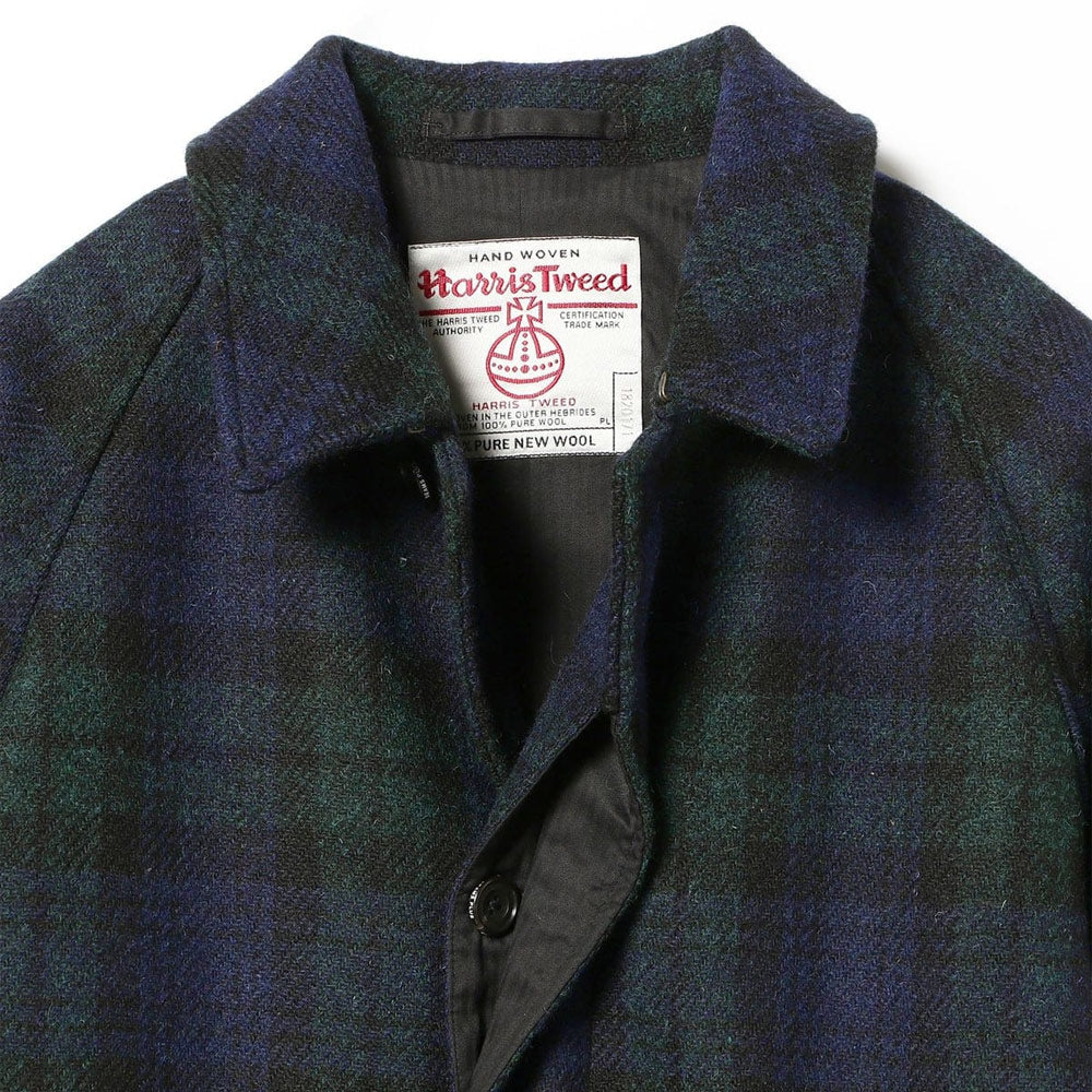 BEAMS PLUS | Bal Collar Coat Harris Tweed Black Watch