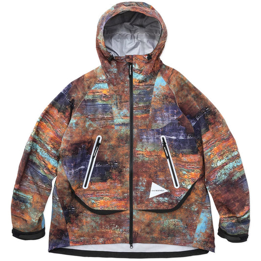 AND WANDER | Pertexprinted Rain Jacket Multi